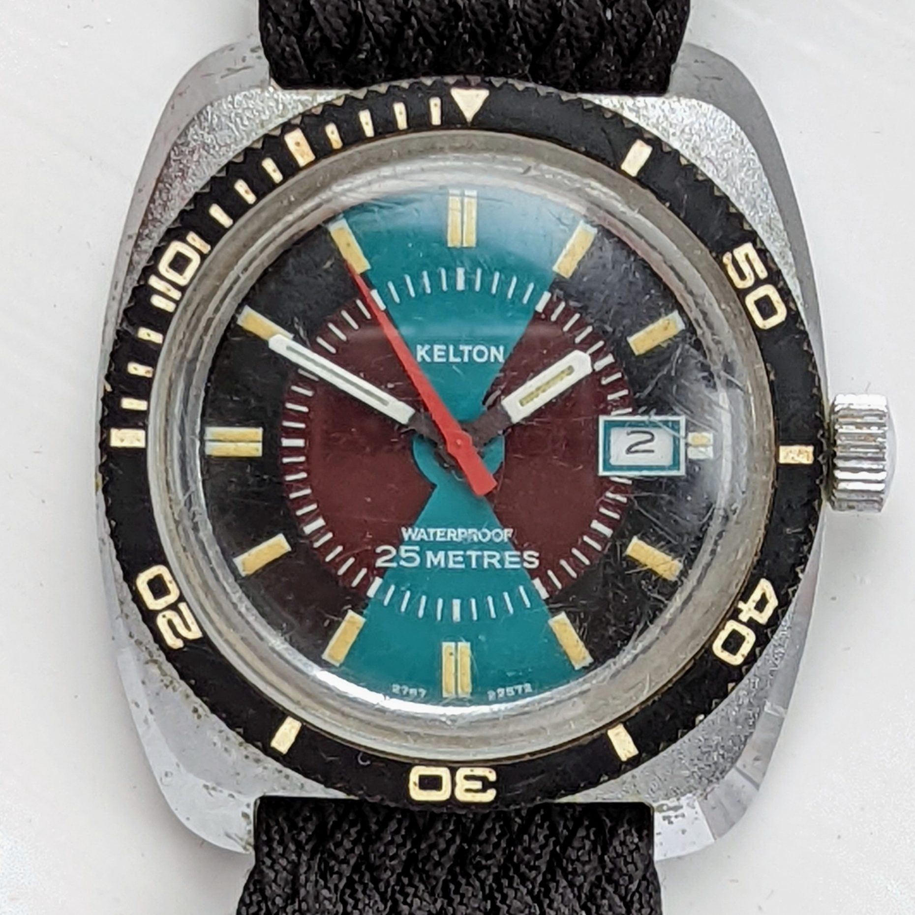 Kelton Marlin Calendar Dive Watch 1972 Ref. 2767 2572