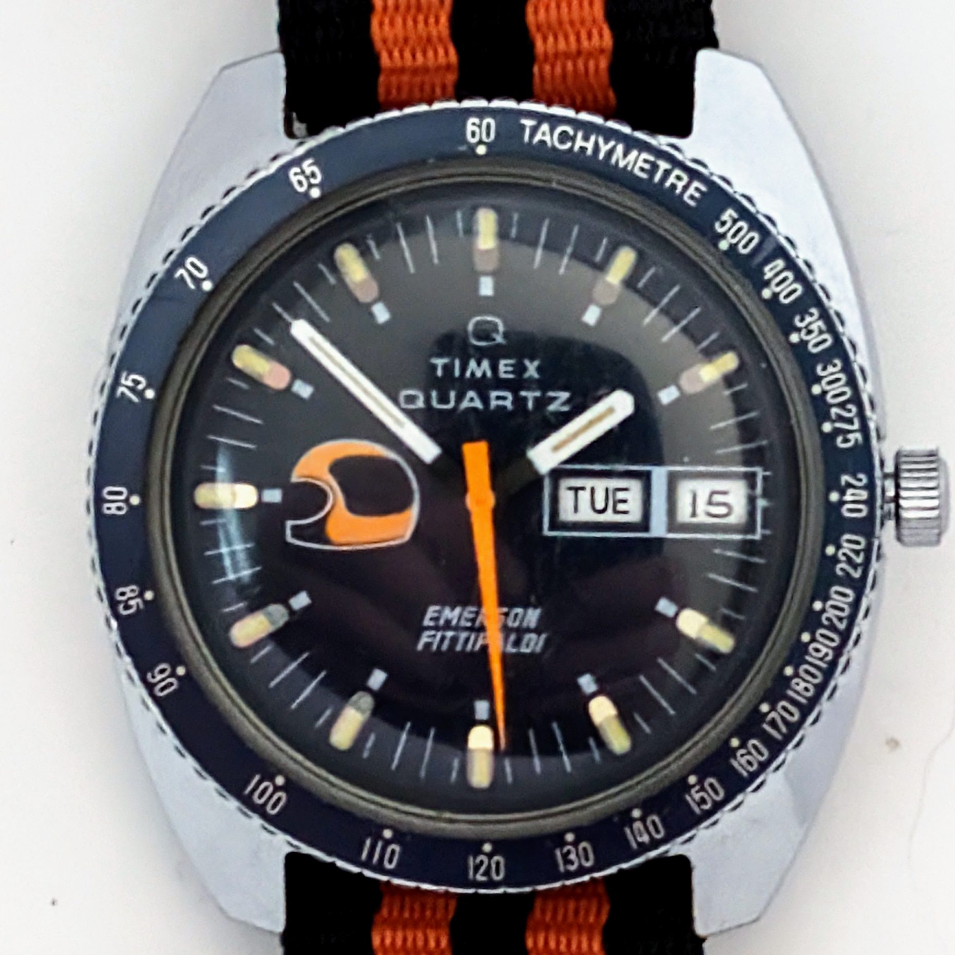 Timex Emerson Fittipaldi Q Quartz Watch 1975 Ref. 39311 26375